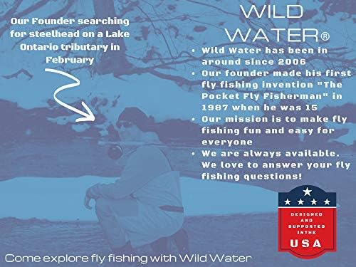 Wild Water Fly Fishing AX Series Fly Rod | IM8 Graphite Blank | 3/4/5/6/7/8/9/10/12 wt Rods | 5’6”/7/8/9/10/11 ft | Lightweight Pole Medium Fast Action - Image 6