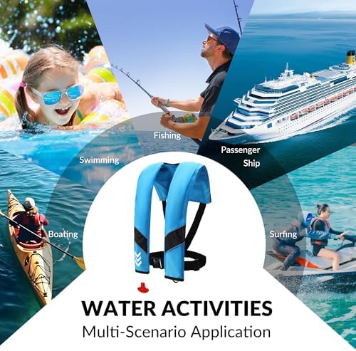 Inflatable Life Jackets for Adults Automatic Life Vests PFD Low Profile Load Capacity Up to 330lbs - Image 7