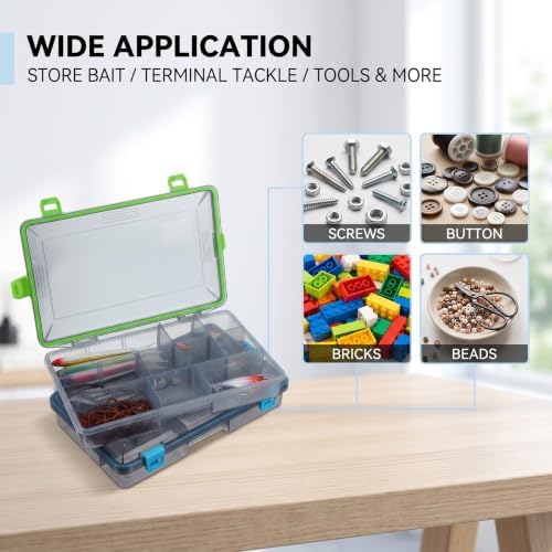 6 Pack Tackle Box Fishing Organizer 3600 Tackle Trays with Dividers - Image 7