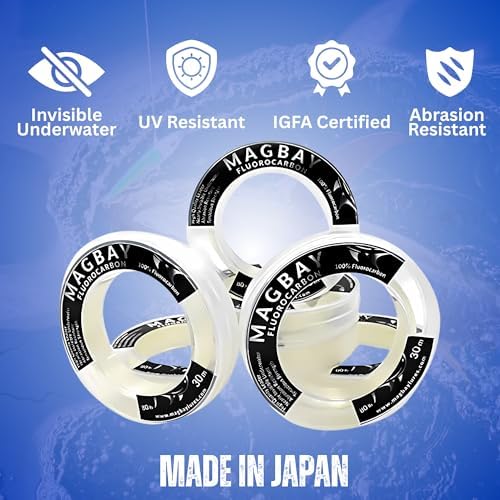 MagBay Lures 100% Pure Fluorocarbon Leader Line - Saltwater & Freshwater Invisible Fluorocarbon Fishing Leader Line, Strong Performance 150, 130, 100, 80, 60 & 40 lbs 33 Yard - Image 7