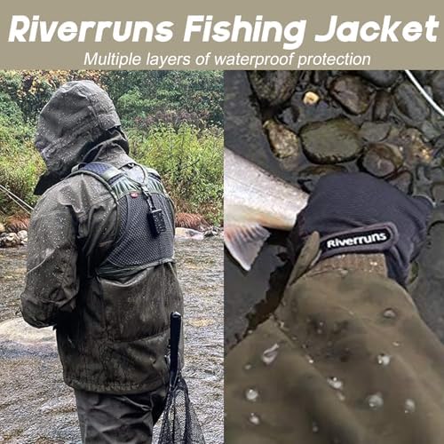 Riverruns Fishing Wading Jacket, Breathable Outdoor Fly Fishing Rain Coat - Image 6