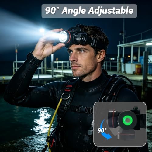 Diving Headlamp Scuba Dive Light, 5 Modes, Bright, Underwater 60m - Image 7
