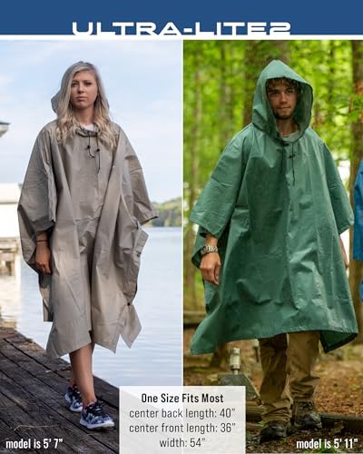 FROGG TOGGS Ultra-lite2 Waterproof Rain Poncho, Breathable and Reusable - Image 7