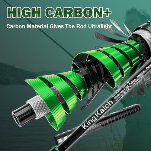 Surf Spinning Fishing Rod 9'-12', 3-Piece Carbon Fiber Saltwater Rod with 2 Identical Tips Lightweight High-Sensitivity Long-Cast Shore & Beach Casting Rod for Pier Surf Fishing - Image 7