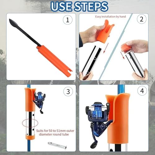Universal Fishing Rod Holder,Detachable Surf Casting Spincast Rod Racks,Ground Inserted Support Bracket Accessory for Fishing - Image 7