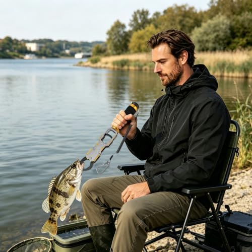 Gold Aluminum Fish Gripper with Digital Scale for Fishing (Gold) - Image 7