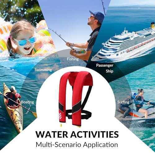 Inflatable Life Jackets for Adults Automatic Life Vests PFD Low Profile Load Capacity Up to 330lbs - Image 6