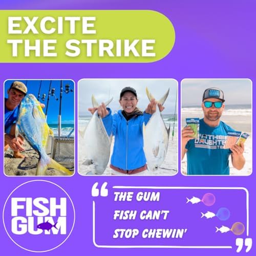 FishGum Surf Fishing Bait Strips for Saltwater Beach Fishing – Real Shrimp, Crab, Clam & Sand Flea Infused Scent – Artificial Cut Bait for Pompano, Redfish & Flounder - Image 5