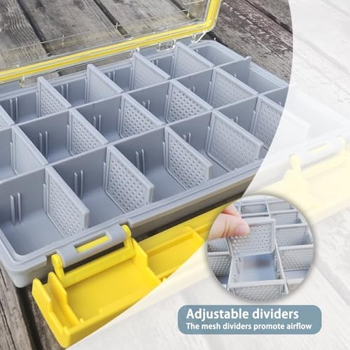 Aventik Waterproof Fishing Tackle Box Organizer with Removable Dividers Sturdy Lure Storage Box and Terminal Tackle Storage 3600 Tackle Trays - Image 6