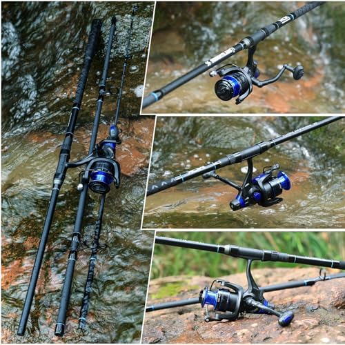 Sougayilang Surf Fishing Rod Combo Medium/Heavy 3 Piece Baitfeeder Spinning Combo with 4000 Size Reel for Travel - Image 7