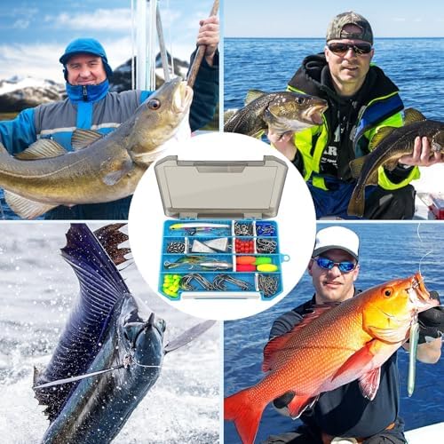 YOTO Surf Fishing Tackle Kit - 170pcs: Complete Ocean Saltwater Gear with Pompano Rig, Lures, Sinkers, Hooks, Swivels, and Accessories for Surf, Casting Fishing Techniques - Image 6
