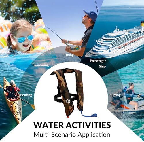 Inflatable Life Jackets for Adults Automatic Life Vests PFD Low Profile Load Capacity Up to 330lbs - Image 7