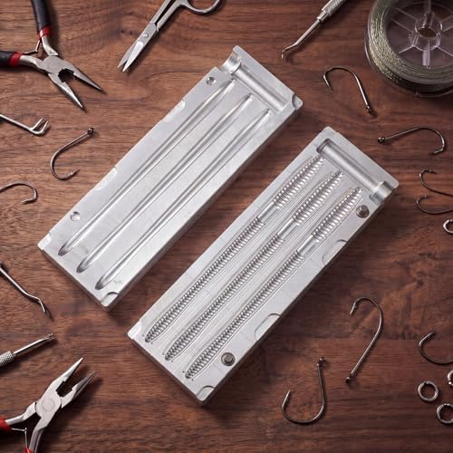 Soft Plastiс Mold Lure Making Injection Molds Fishing Lures 6'' Three Cavity Aluminum Soft Plastic Molds Straight Tail Worm 6'' Bait Making Injection Mold for Anglers Fishing Lovers - Image 7