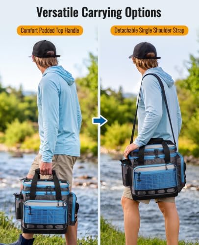 KEXMO Fishing Saltwater Tackle Box Bag, Waterproof Tackle Bag for Men - Image 7