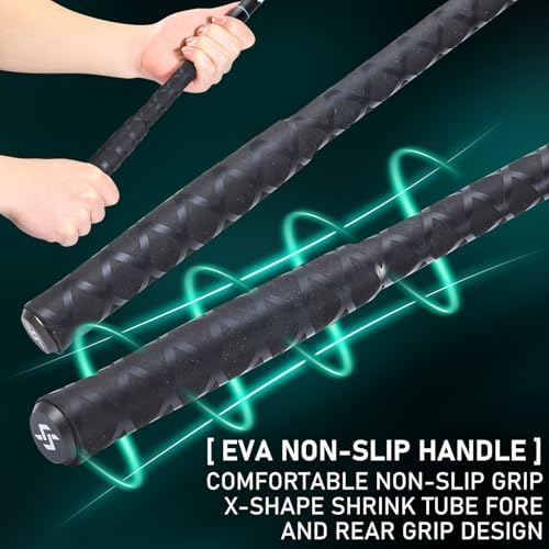 Sougayilang Spinning Fishing Rod, 3-Piece, Carbon Catfish Rod with EVA Comfortable Handle for Catfish and Carp Fishing, Medium/Heavy Power, 9'0"/10'0"/11'0" - Image 7
