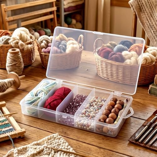 4 Pack 5-Grid Clear Plastic Fishing Tackle Storage Box, 7x4.3x1.2inch - Image 7