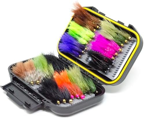 24/36/50/66 Premium Hand Tied Fly Fishing Flies Assortment | Waterproof Fly Boxes | Dry, Wet, Nymphs, Streamers, Wooly Buggers, Terrestrials | Trout, Bass Lure Set, Kit, Gift - Image 4