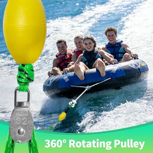 Self Centering Boat Tow Harness for Tubing & Wakeboarding – 3 Foam Floats Anti-Sink Design, Heavy Duty Tow Harness Kits for Pontoon, Jet Ski, Dinghy, 12ft/16ft/24ft - Image 5