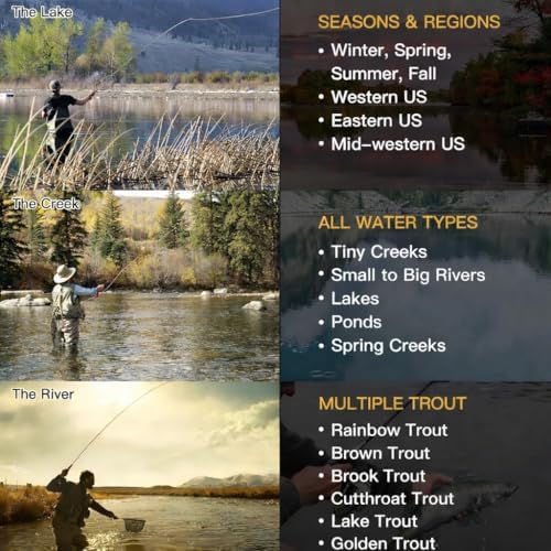 Fly Fishing Flies Kit, Dry Wet Nymph, Sizes 8-18, Trout Bass Panfish - Image 7