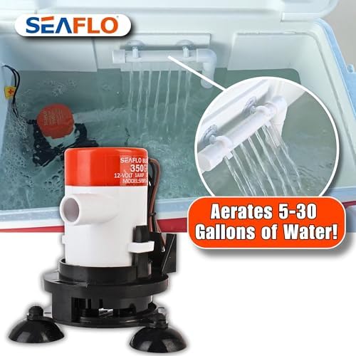 SEAFLO 10 Series Portable Livewell Aerator Kit - 12V, 350 GPH, Adjustable Hosepipe, Submersible, Corrosion-Resistant, Efficient Oxygenation, Fresh/Saltwater Use, CE & ROHS Certified, 4-Year Warranty - Image 6