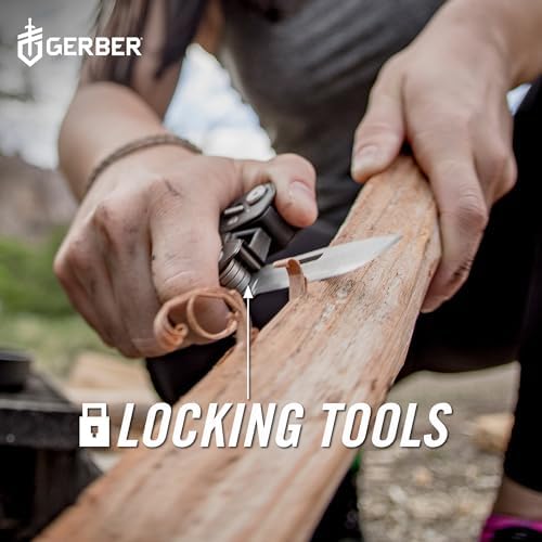Gerber Truss 17-in-1 EDC Multitool Pliers, Pocket Knife with Sheath, Gray - Image 6