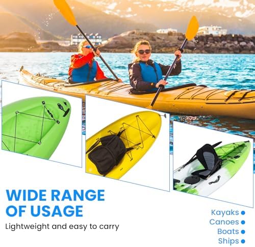 SDTC Tech Kayak Deck Rigging Kit 9.8 Feet Bungee Cord with 4 Bungee Cord Ends Hooks & 4 D-Rings and 6 Tie Down Pad Eyes - Image 7