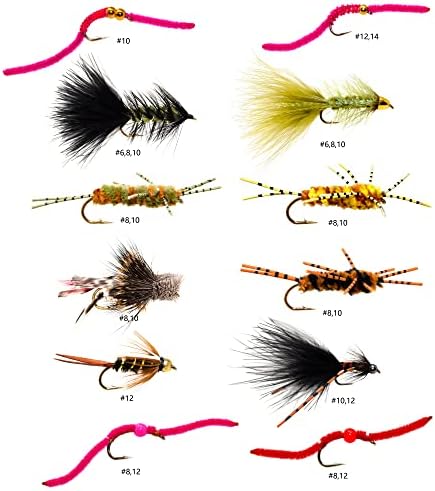 Outdoor Planet 24/26/36 Ultimate Fly Fishing Assorted Flies Kit with Hand-Tied Dry, Wet Flies, Nymphs, Streamers, Terrestrials, Leeches - Ideal Lure Set for Trout, Bass, Salmon, Steelhead for Anglers by Outdoor+Planet