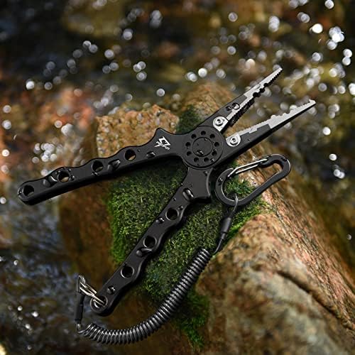 Piscifun Saltwater Fishing Pliers, Aluminum, Split Ring, Braid Cutter - Image 7