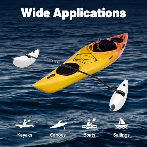 Kayak Float 2X PVC Inflatable Outrigger Kayak Float Tube Stabilizer Kit, Portable Detachable Fishing Boat Float Tube Stabilizers for Fishing Water Skiing Surfing - Image 7