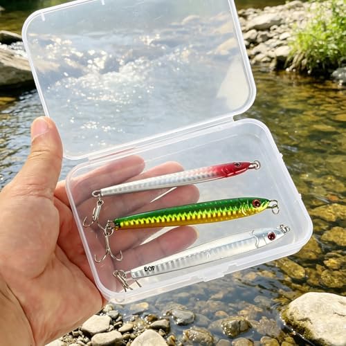 Jigs Fishing Lures Lead Spoons: Saltwater Fishing Micro Jigging Bait with Ultra-Sharp Hooks for Bass Tuna Salmon Grouper - Image 7