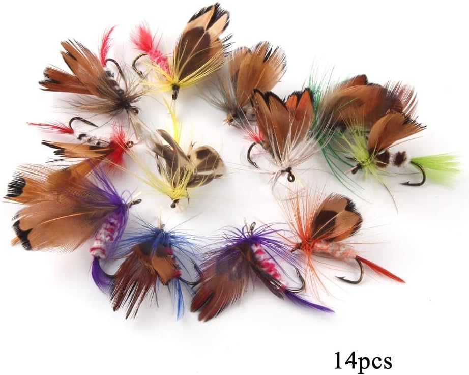 64-Piece Premium Outdoor Fly Fishing Lure Assortment, Dry/Wet/Nymph/Streamer Fly Hooks, Ideal for Trout, Bass, Panfish and Salmon, Comes with Storage Box - Image 7