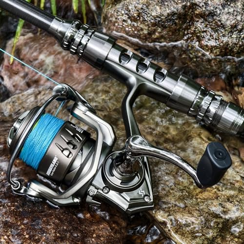Sougayilang Spinning Reel - 5.2:1 Gear Ratio, 12+1 Bearings Freshwater Saltwater Fishing Reel, Ultra-Smooth CNC Aluminum Spool, Lightweight & Powerful for Bass Trout Salmon - Image 7