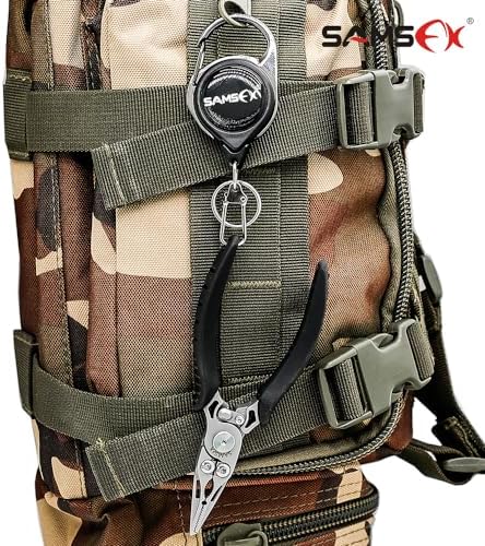 SAMSFX Mini Snap Split Ring Fishing Pliers with Retractors Combo, Scissors Braid Cutters, Lightweight Stainless Steel Fly Fishing Tools, Split Ring Pliers, Hook Remover - Image 7