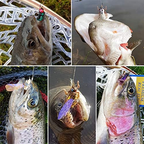 YZD Fly Fishing Flies Realistic Dry Wet Nymph Trout Flies Hand Tie Lures Kits 12/26/48 Pcs… - Image 7