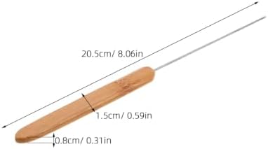 Toyvian Stainless Steel Baiting Needle: Worm Threader with Wooden Handle, Portable Carp Bait Needle Rigging for Freshwater & Saltwater Fishing - Easy Use for Beginners - Image 5