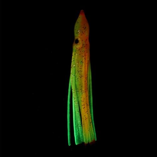 Fishing Squid Skirts, Glow Soft Plastic Trolling Lures Luminous -Fitting for (Bass/Trout/Salmon/Saltwater/Fishing Bait) - Image 4