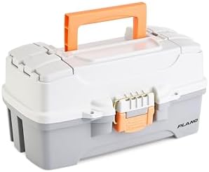 Plano One-Tray Tackle Box, Light Grey/Dark Grey, Rust-Proof Brass Latch, Top-Access Tray with Deep Storage, Made in the USA, Portable Fishing Gear Storage Organizer - Image 3