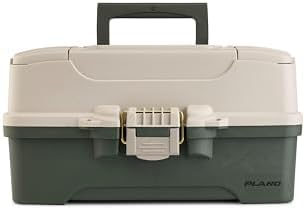 Plano Three-Tray Tackle Box Bass Kit, Tan/Green, Rust-Proof Brass Latch, Top-Access Tray Compartments with Deep Storage, Made in the USA, Portable Fishing Gear Storage Organizer - Image 4