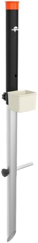 1/2 Pack Aluminum Surf Fishing Rod Holder, Heavy Duty Sand Spike with Bait Box, Telescopic 3-Section, Lightweight and Portable, with Storage Bag by Unknown