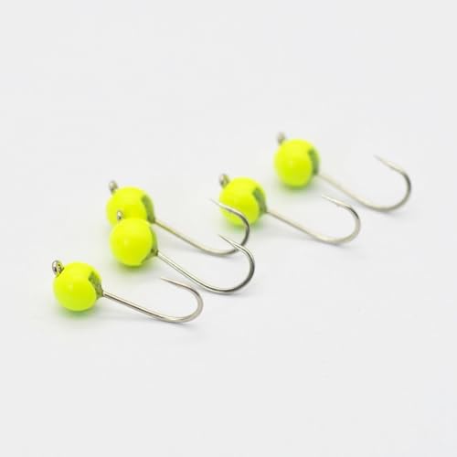 ALICHINO Tungsten Fly Tying Jig Heads for Fly Fishing Small Round Ball Crappie Jig Heads Tungsten Nano Jigs Kit Tungsten Beads with Hook - Image 2