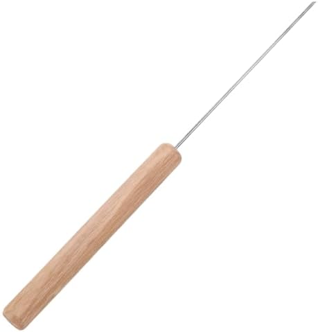 Toyvian Stainless Steel Baiting Needle: Worm Threader with Wooden Handle, Portable Carp Bait Needle Rigging for Freshwater & Saltwater Fishing - Easy Use for Beginners by Toyvian