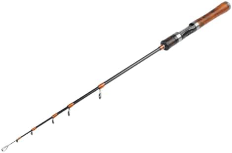 Ultra-light 5ft telescopic fishing rod with carbon fiber frame and soft guides, equipped with spinning reel seat that produces audible clicks by Unknown