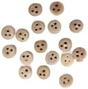 GAWEGM Ship Model Building Part - 20pcs Wooden Deadeye Pulley 4mm - Image 2