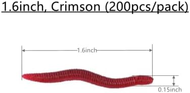 1.6in/3.3/3.9in Fishing Soft Lure Trout Worm Earthworm Bait Lifelike Fake Bloodworm Grub Worm Soft Fishing Lure Baits - Image 2