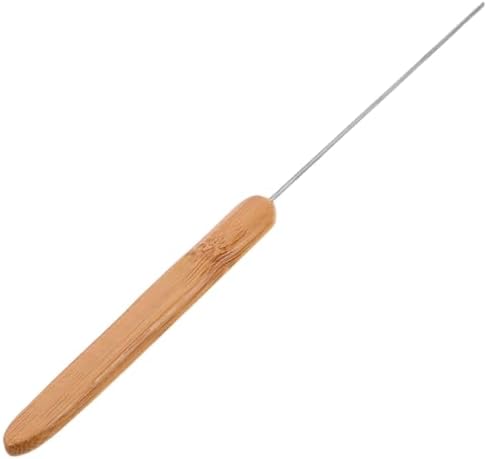 Toyvian Stainless Steel Baiting Needle: Worm Threader with Wooden Handle, Portable Carp Bait Needle Rigging for Freshwater & Saltwater Fishing - Easy Use for Beginners by Toyvian