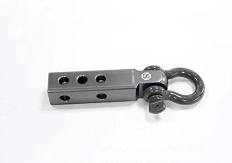 SALMAN 5T 11,000 LBS WLL Aluminum Alloy 6061 Long Hitch Receiver and Bow-Shackle and Pin with R Clip Winch Accessories (Grey) - Image 2