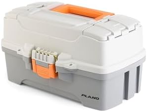 Plano Two-Tray Tackle Box, Light Grey/Dark Grey, Rust-Proof Brass Latch, Top-Access Tray with Deep Storage, Made in the USA, Portable Fishing Gear Storage Organizer - Image 7