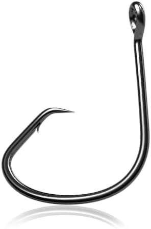 Natufish Circle Hooks Live Bait Hooks Offset Design 50/100Pcs Saltwater by Natufish