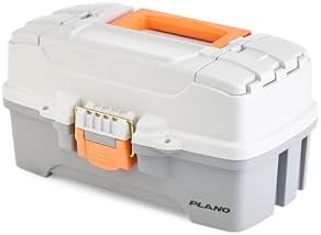 Plano One-Tray Tackle Box, Light Grey/Dark Grey, Rust-Proof Brass Latch, Top-Access Tray with Deep Storage, Made in the USA, Portable Fishing Gear Storage Organizer - Image 7