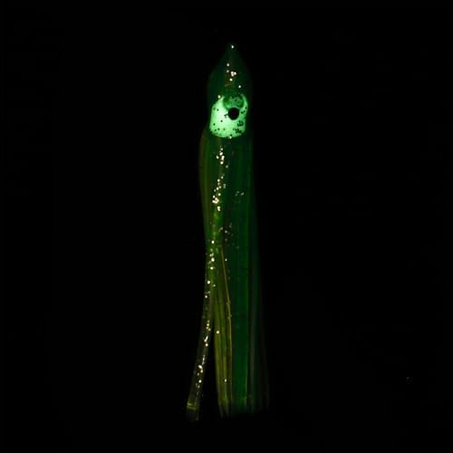 Fishing Squid Skirts, Glow Soft Plastic Trolling Lures Luminous -Fitting for (Bass/Trout/Salmon/Saltwater/Fishing Bait) - Image 4
